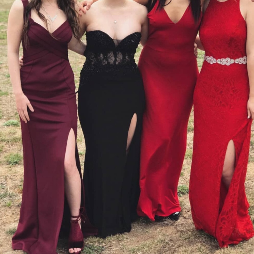 Burgundy prom dress
